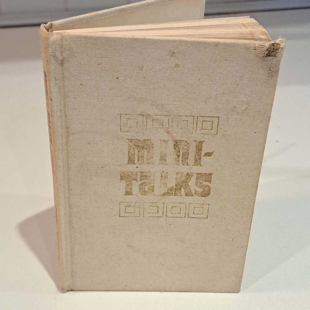 Mini Talks hardcover book Zobell / bookcraft 1969 LAST CHANCE